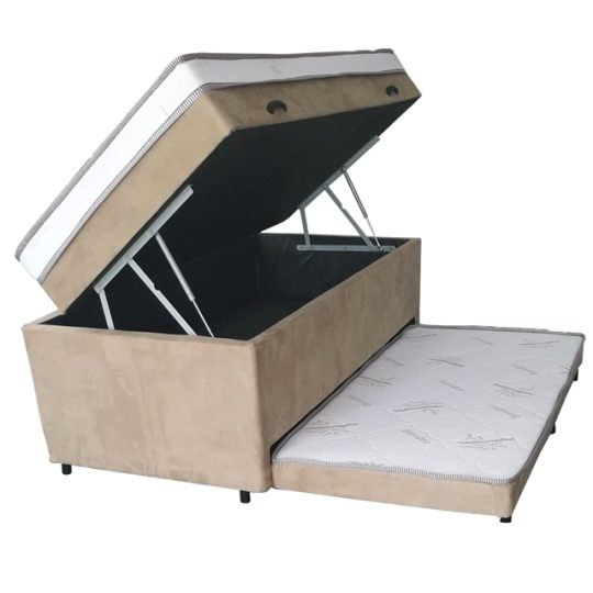 Box baú solteiro com auxiliar pronta entrega