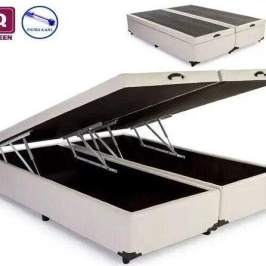 cama box baú queen pronta entrega