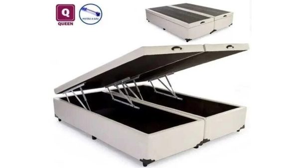 cama box baú queen pronta entrega
