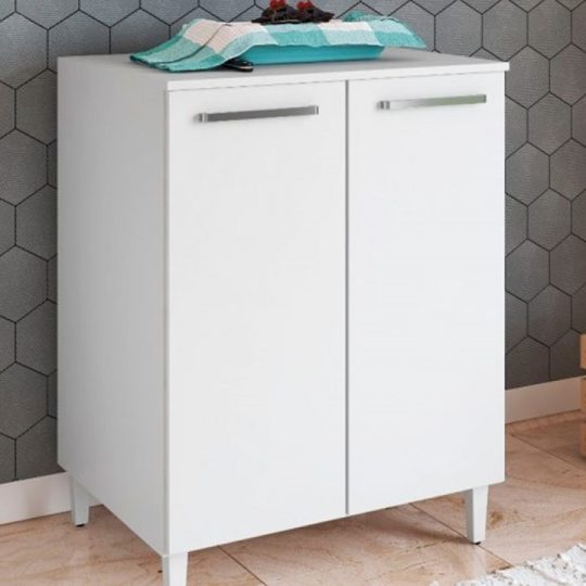 balcão 2 portas poliana móveis paraná branco pronta entrega