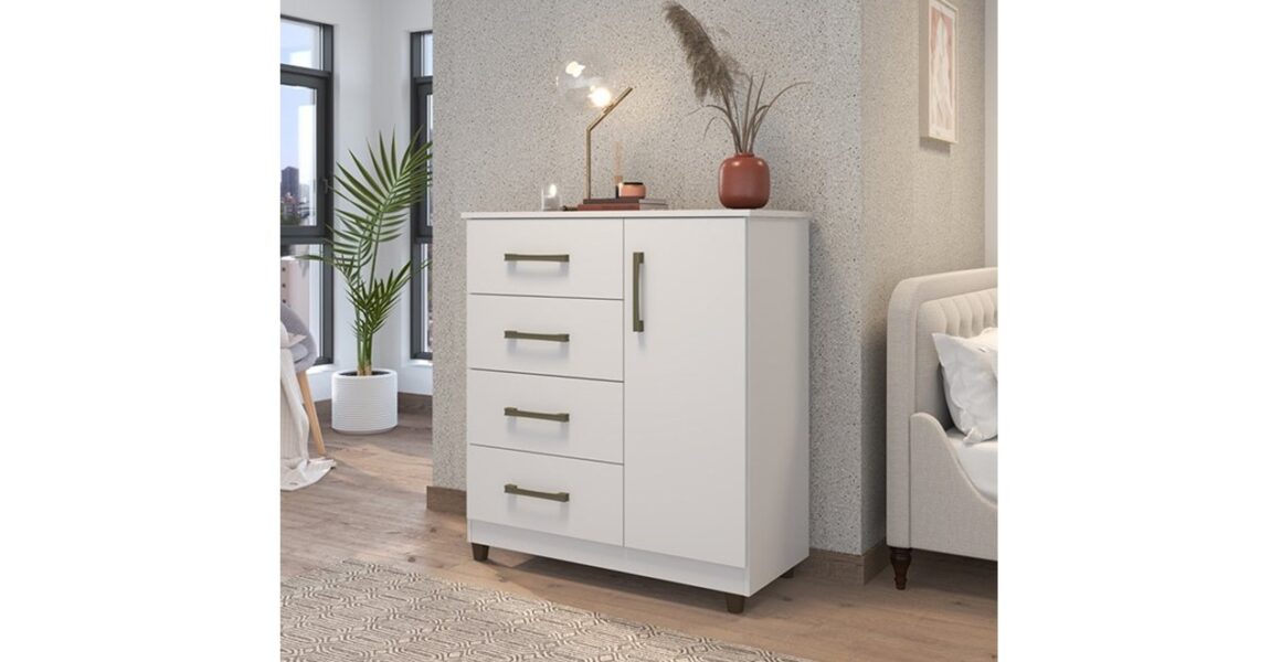 comoda bali móveis primus branca pronta entrega